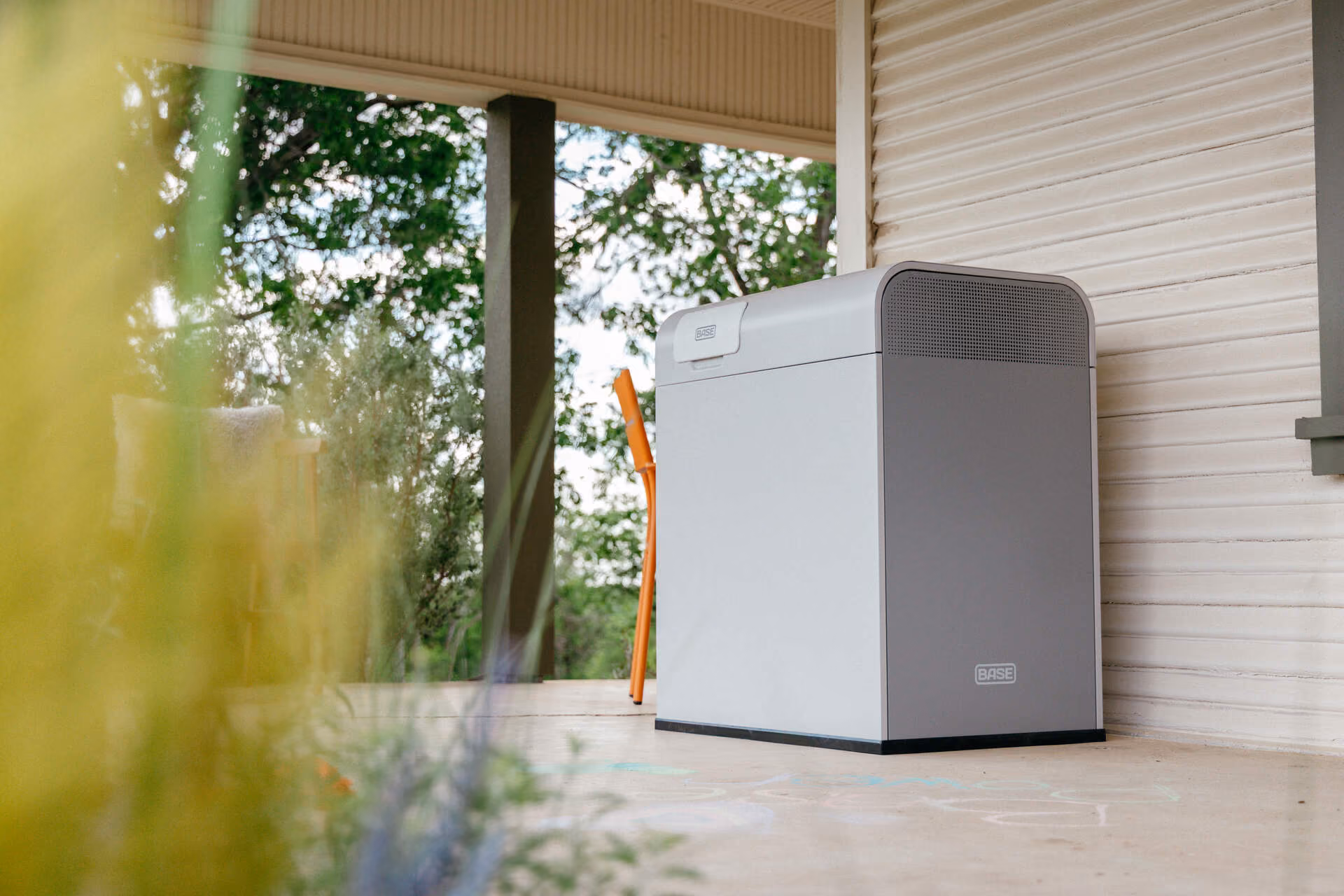 Base Battery on a porch.