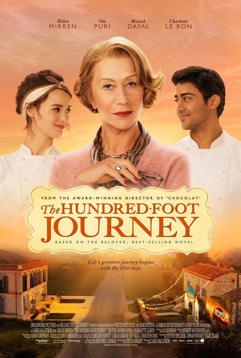 Afiche de Un viaje de diez metros (The Hundred-Foot Journey), de Lasse Hallström