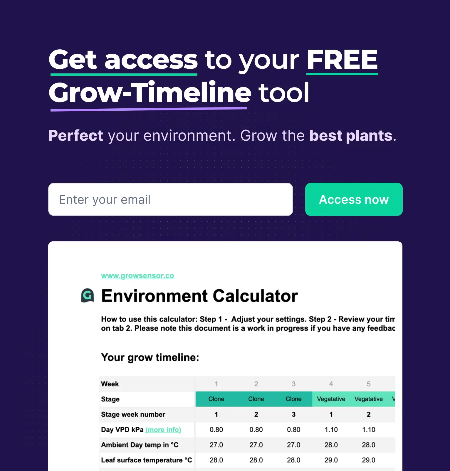 Get access to your FREE Grow-Timeline tool