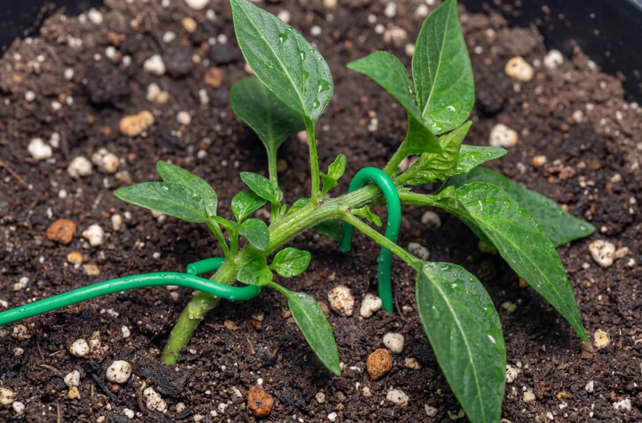 A plant being trained with low stress training.