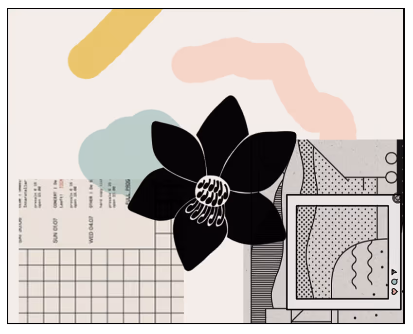 Mood board created before design