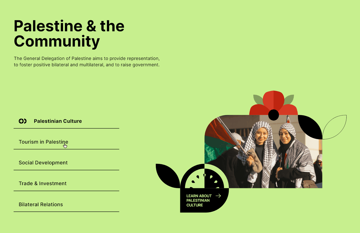 Animation on landing page