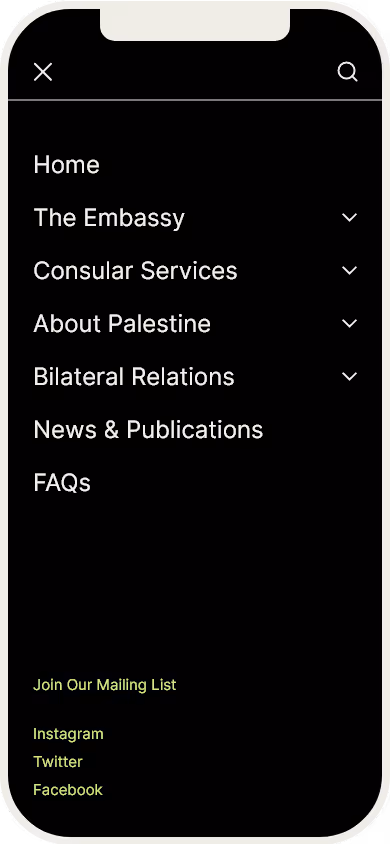 Menu Design - Mobile