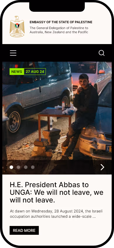 Landing Page Carousal - Mobile