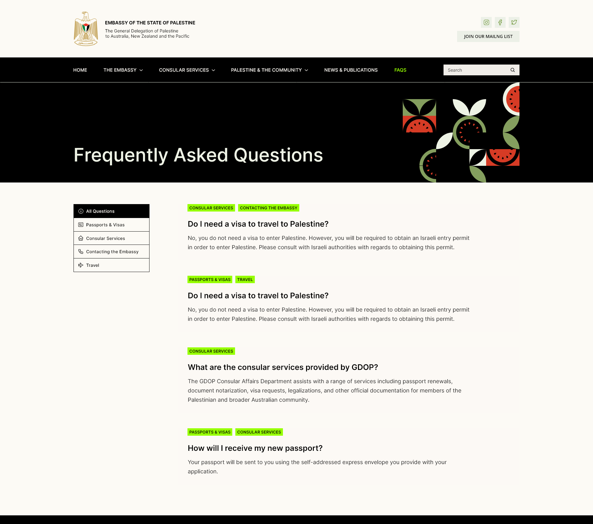 FAQ Page Design - Desktop