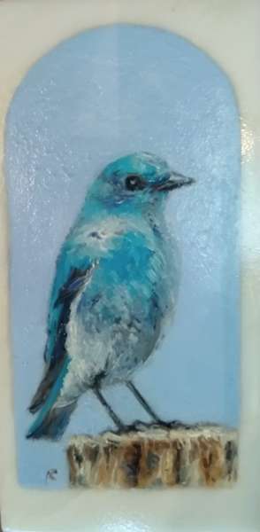 “MOUNTAIN BLUEBIRD II” by Aumi Kauffman Perry
