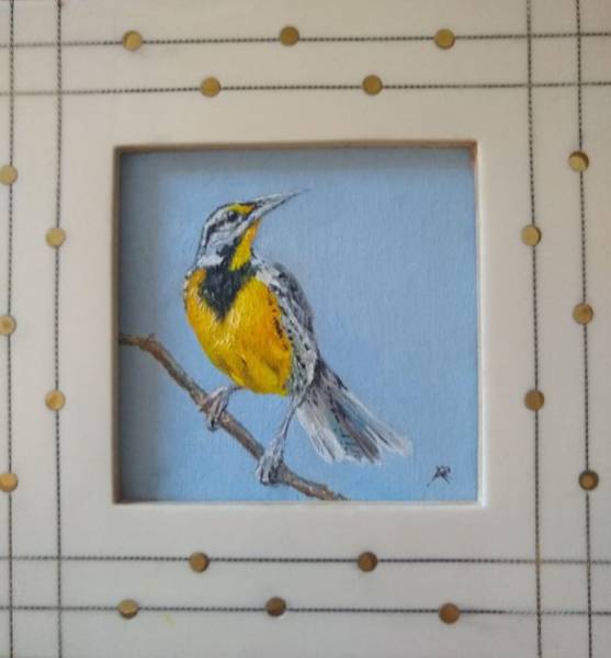 “GOLDEN WESTERN MEADOWLARK” by Aumi Kauffman Perry