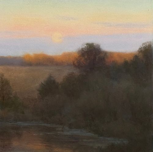 "MOON AT FIRST LIGHT" by Denise LaRue Mahlke