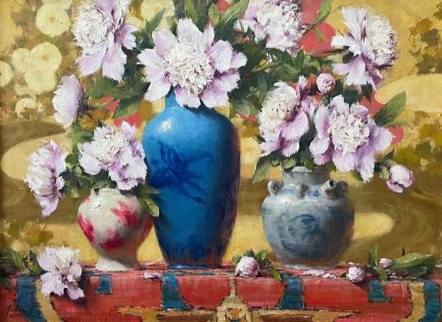 "CELEBRATING PEONIES" by Robert Johnson OPAM