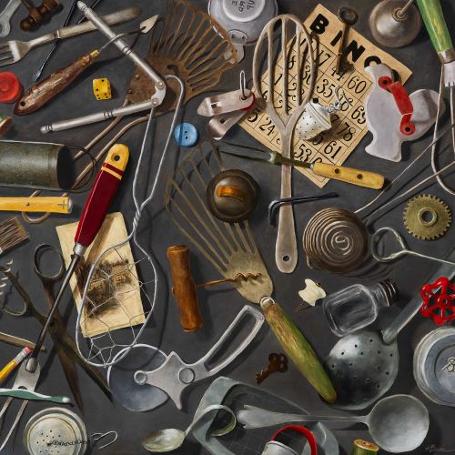 “A LA BROCANTE, AT THE FLEA MARKET” by Karen Burns