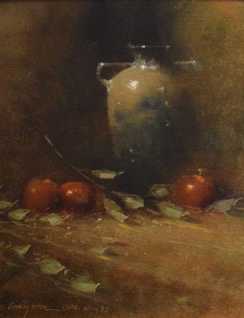“POTTERY WITH APPLES” by Steve L. Creighton