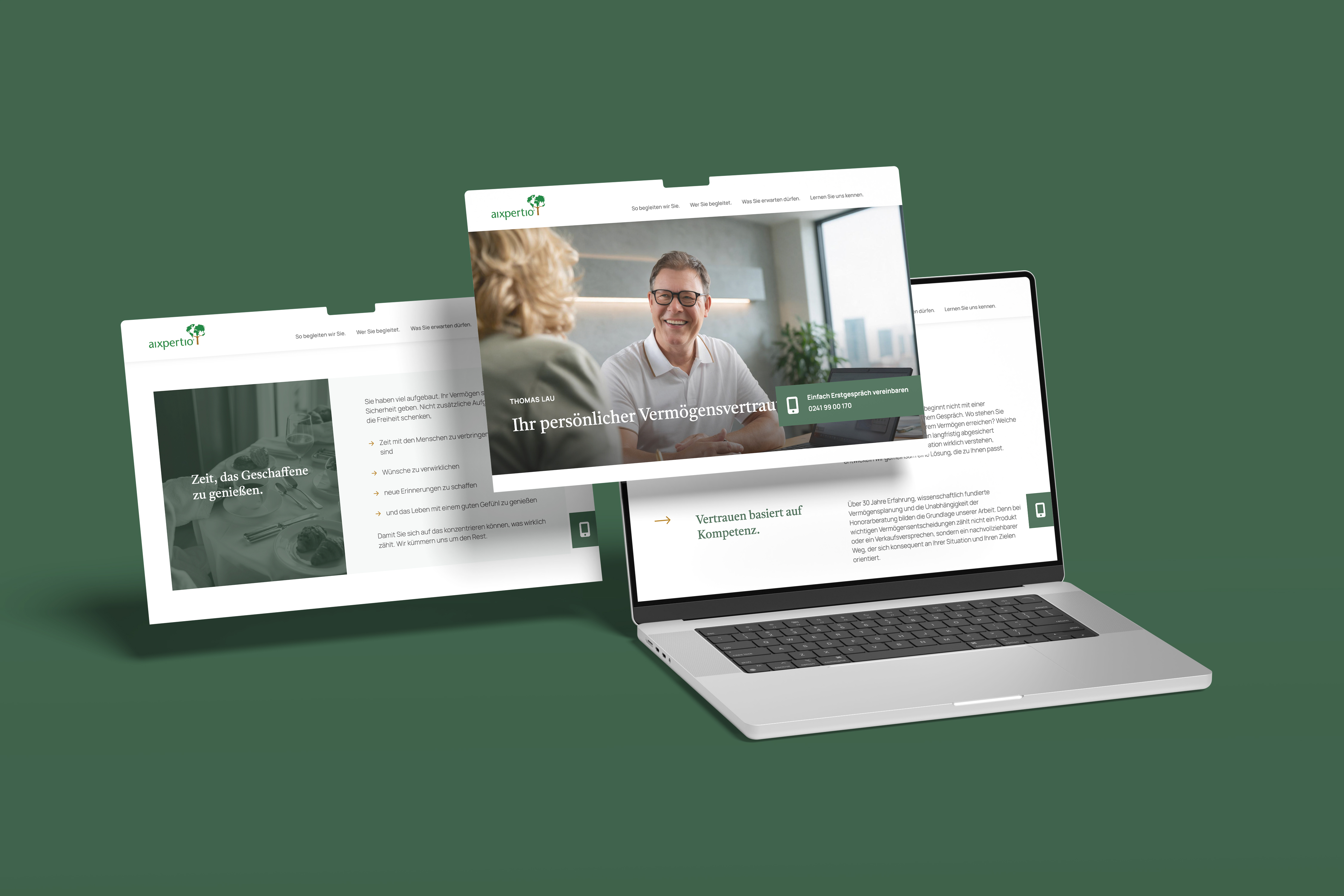 MockUp des Webauftritts.