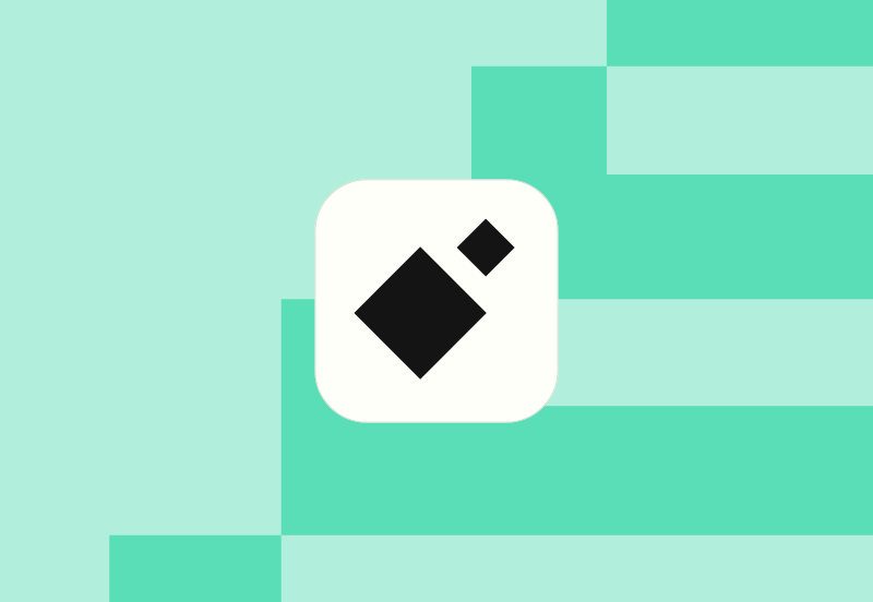 Nominal logo on turquoise geometric background