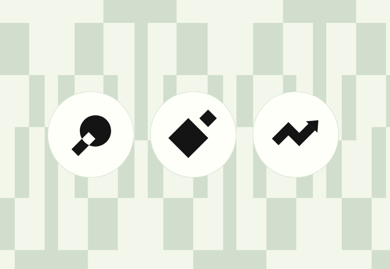 nominal symbols in black and white on a light green background