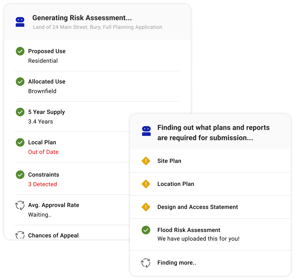 A list of the different team members in your application