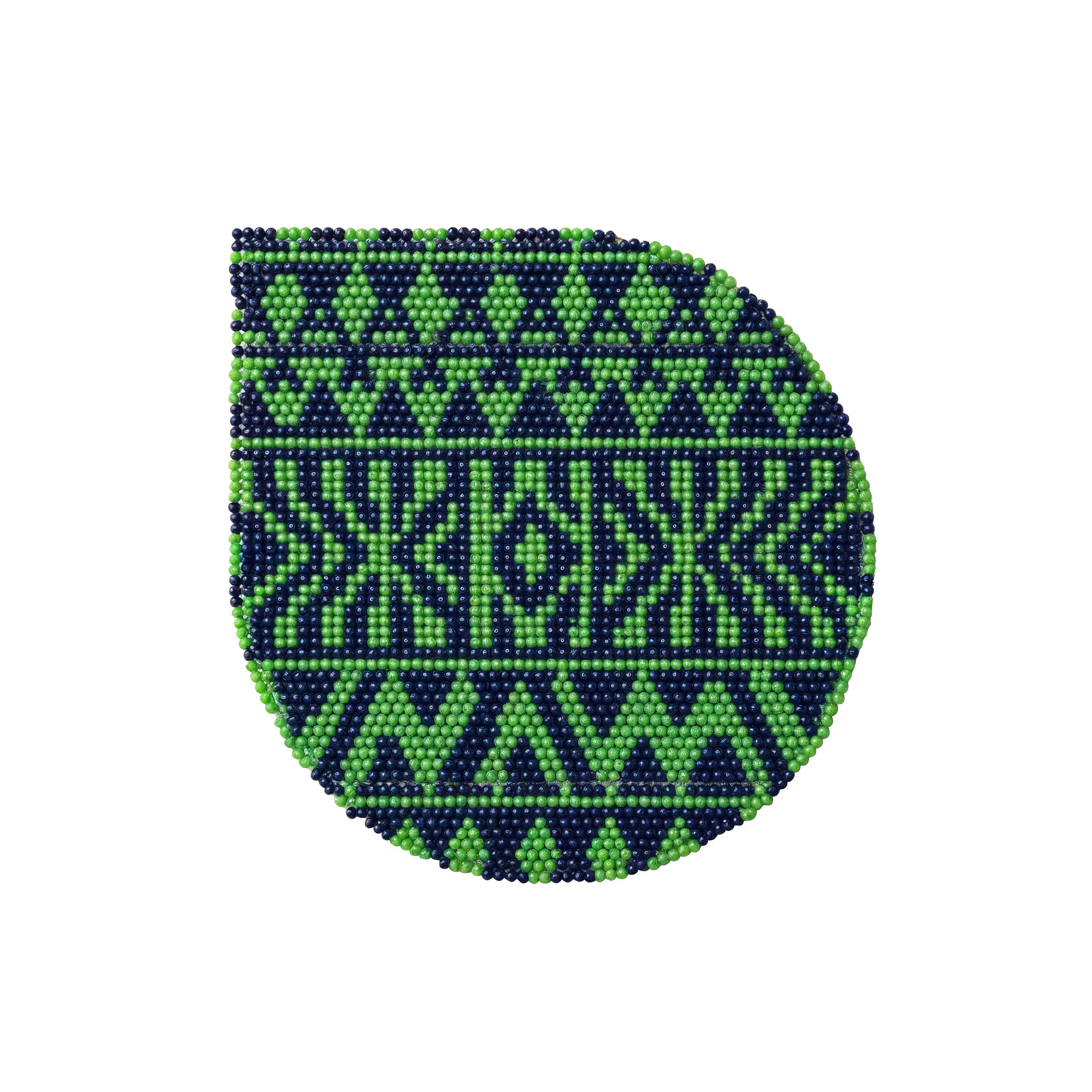 Round green beaded shape