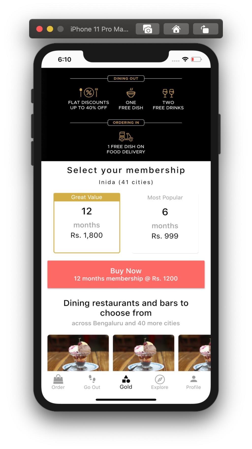 Zomato UI Clone