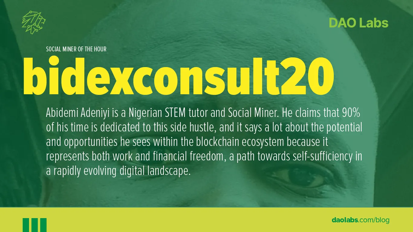 Empowering Through Commitment: Abidemi's Social Mining Journey in Numbers