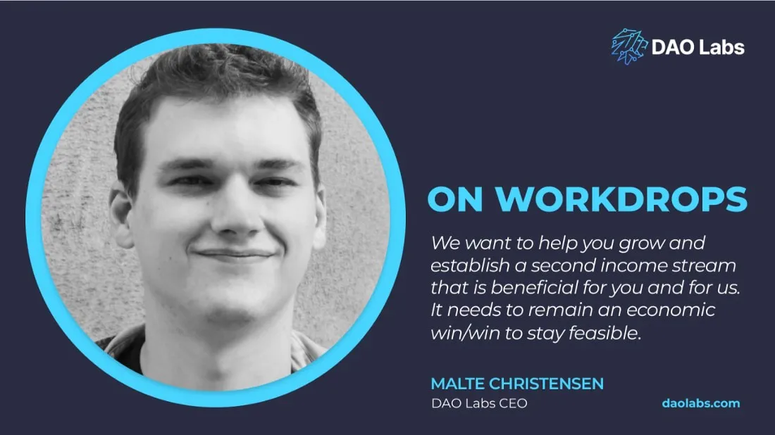 Malte Christensen, CEO of DAO Labs, reveals everything about Workdrop.