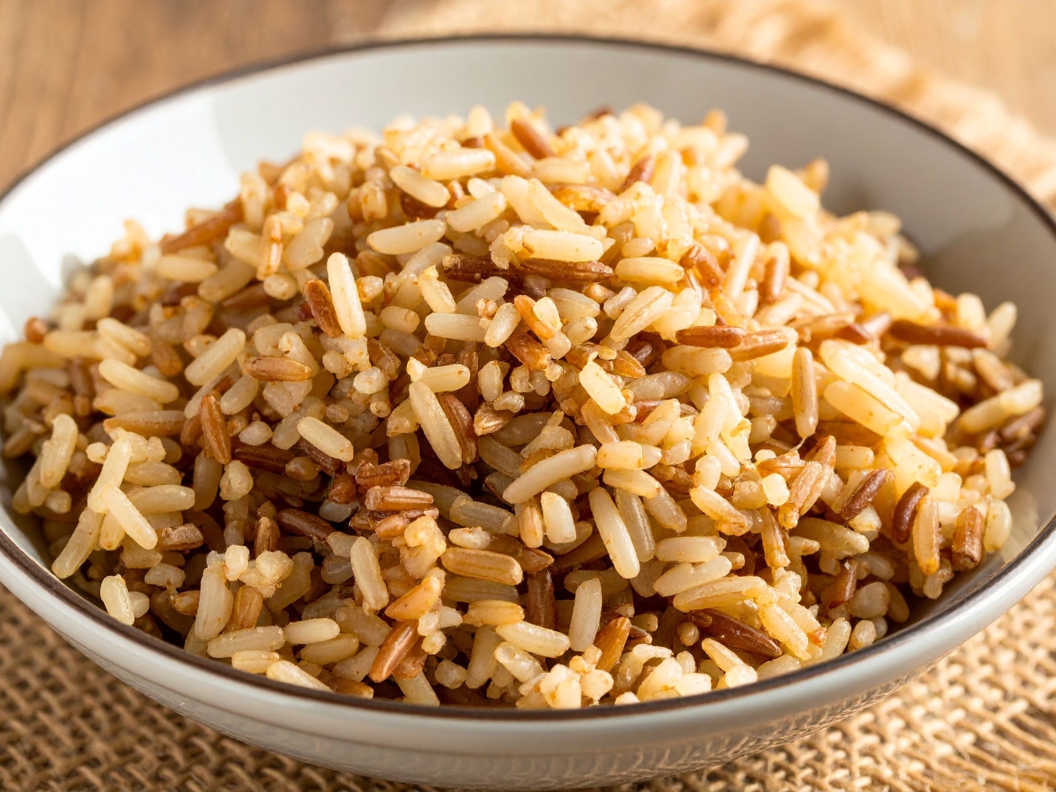 An image of brown rice in a bowl