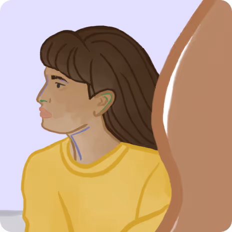 Illustration on a woman in couples therapy