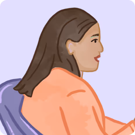 Illustration on a woman in couples therapy
