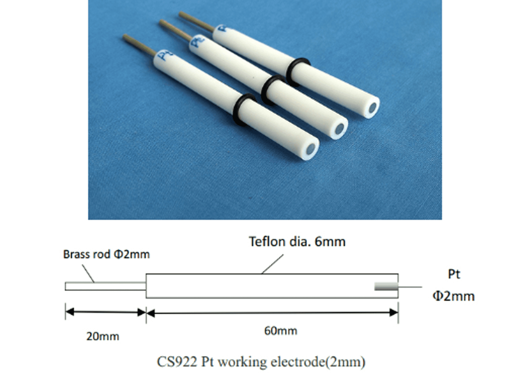 Electrodo de trabajo de cadmio CS924-Cd Corrtest | Briteg
