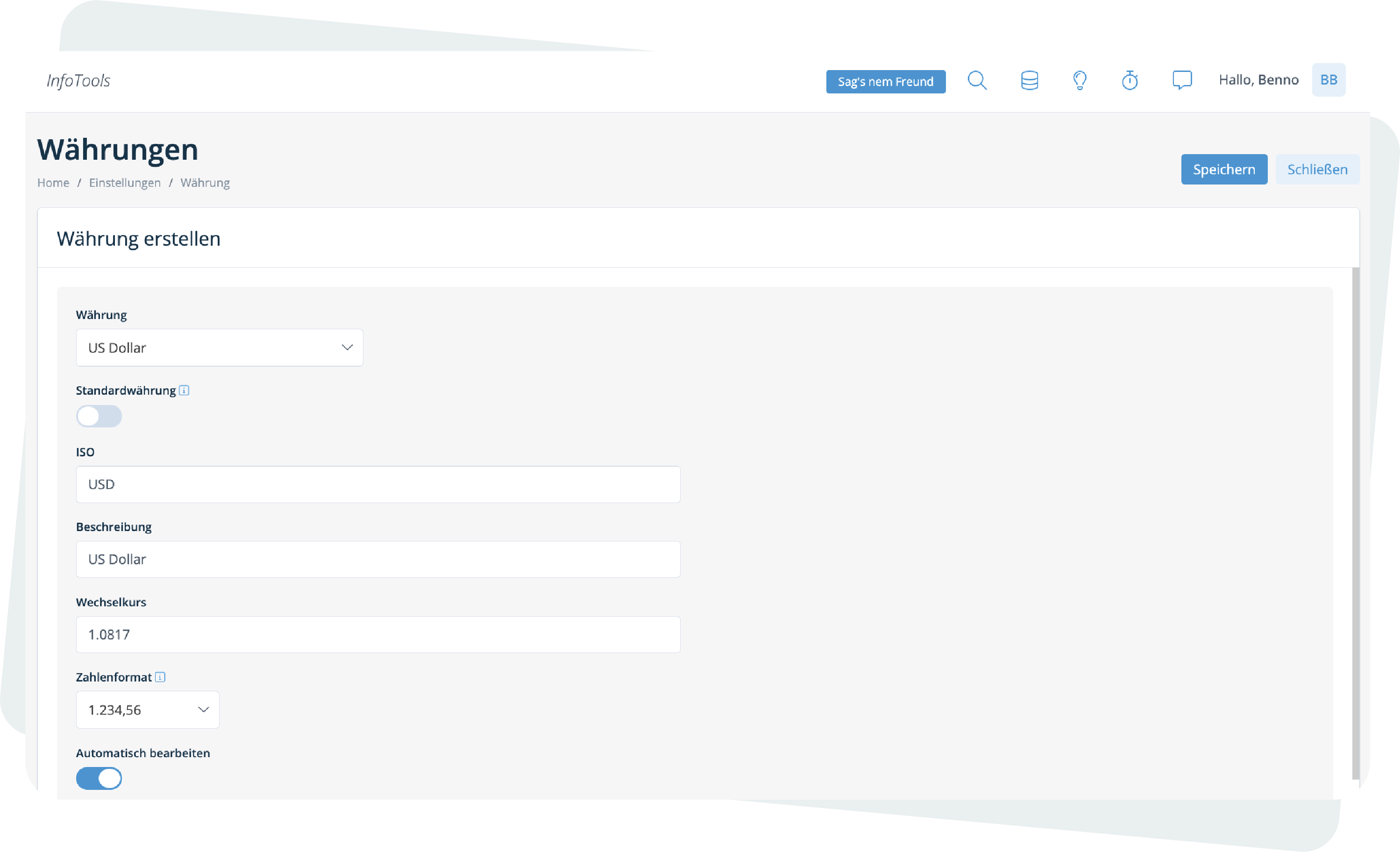 Automatische Wechselkurse in InformerOnline
