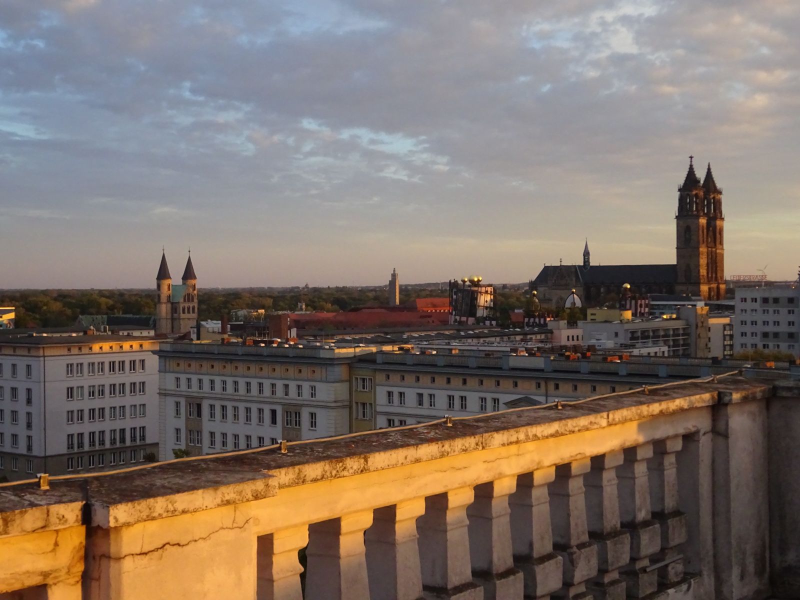 Ausblick vom Balkon der Stadtschreiberwohnung