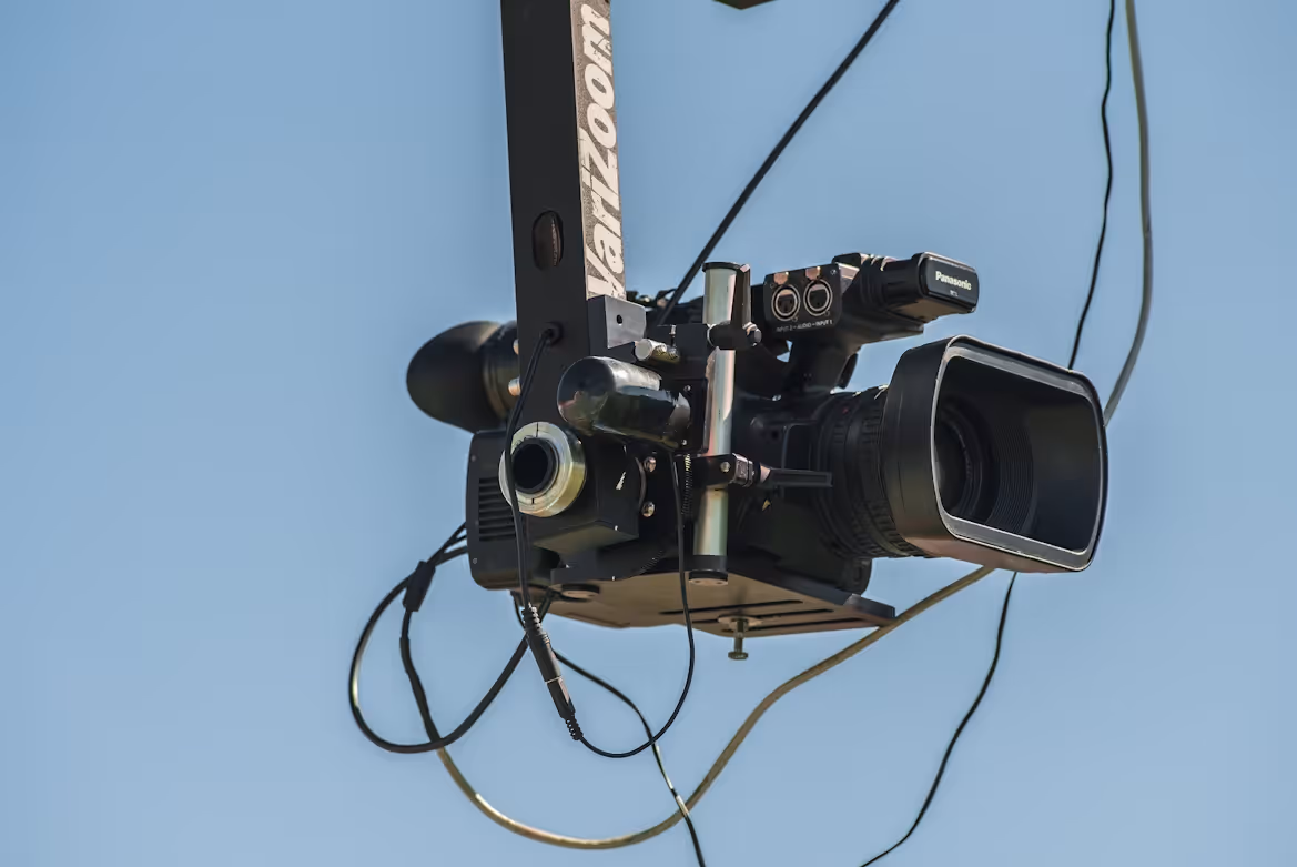 black VariZoom video recorder capturing aerial footage