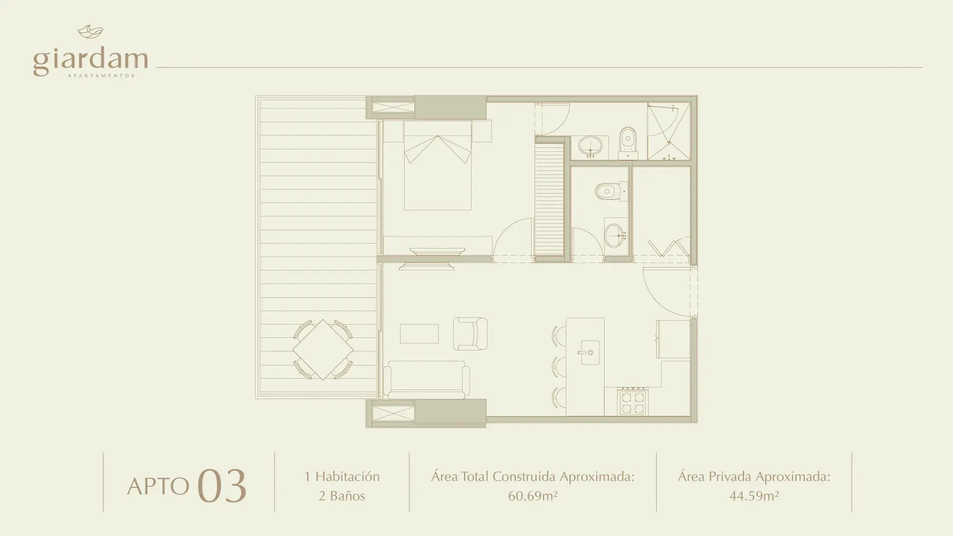 Giardam Apartamentos – plano 3