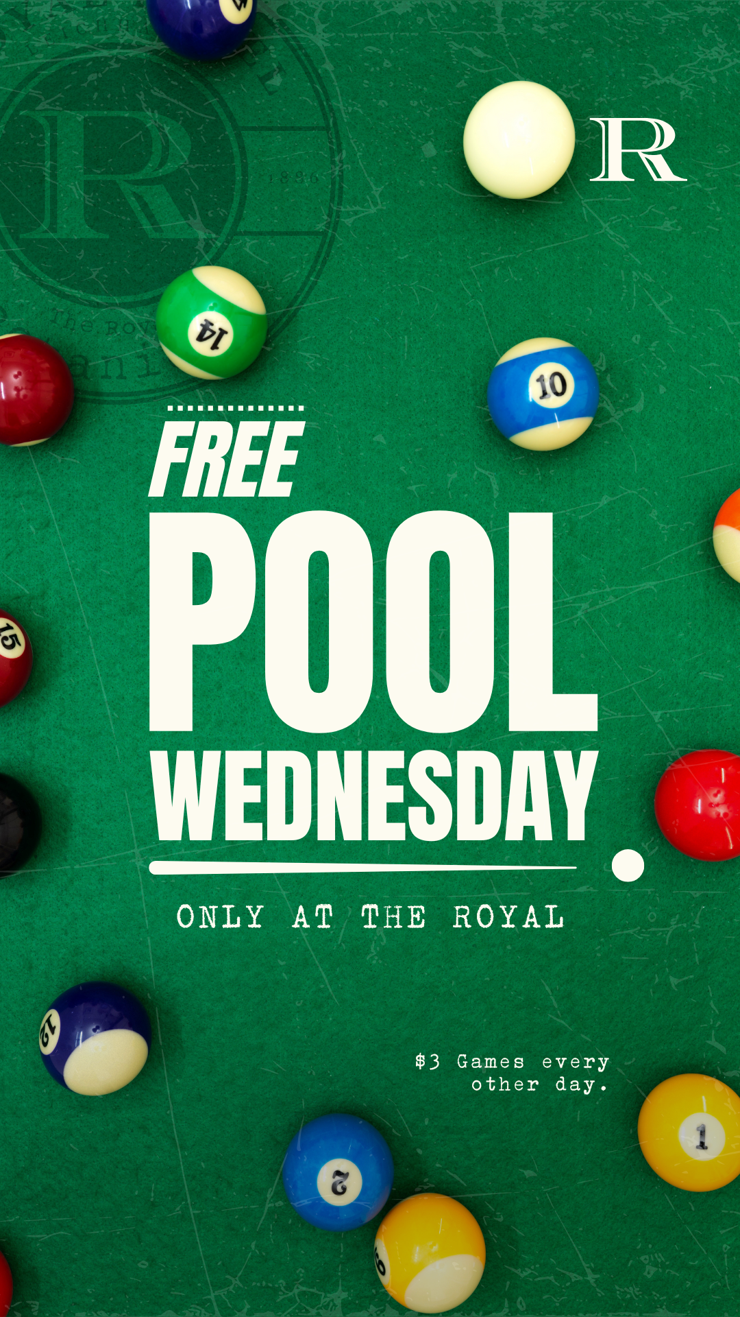 Free Pool Wednesday