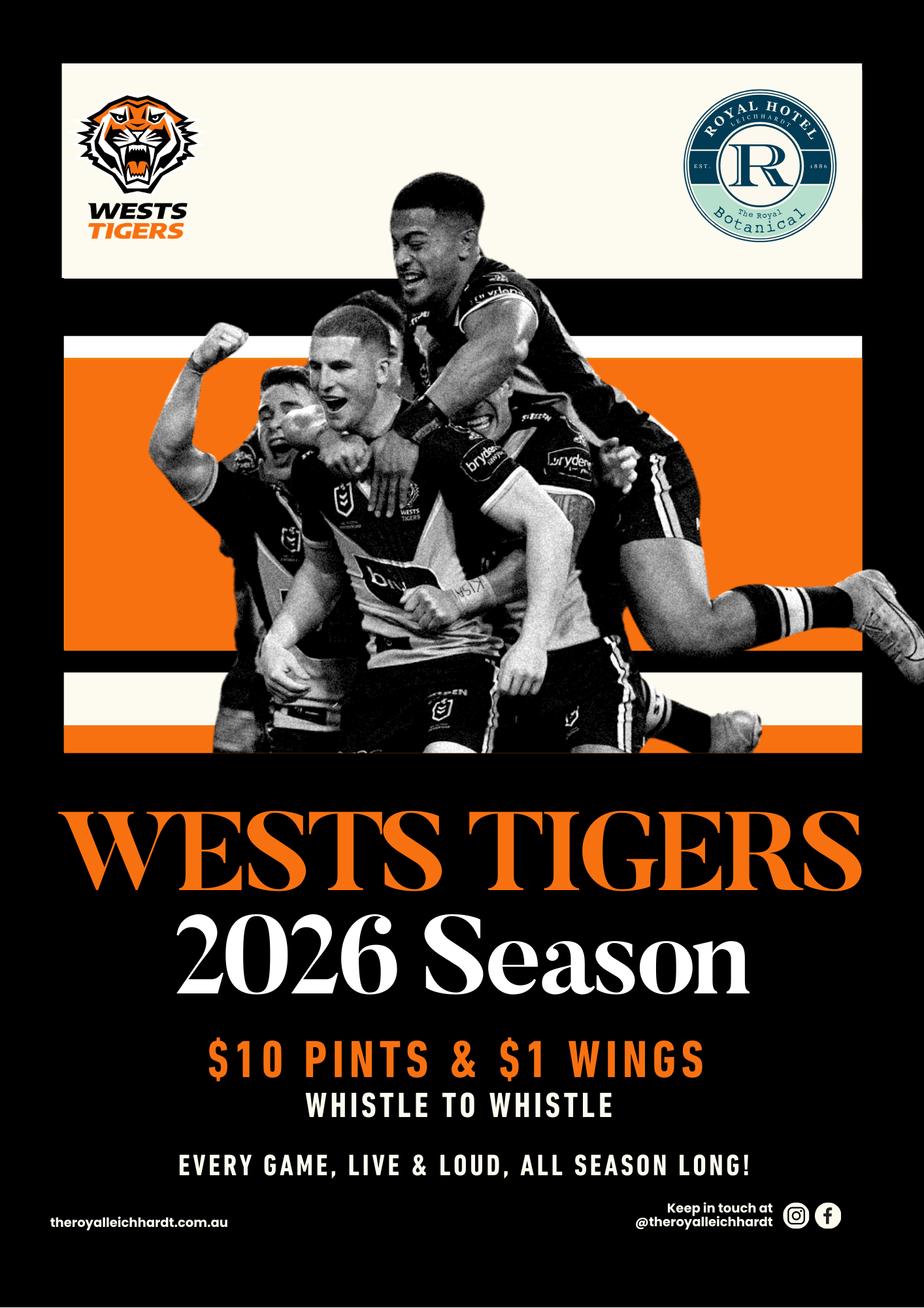 Wests Tigers Action at The Royal
