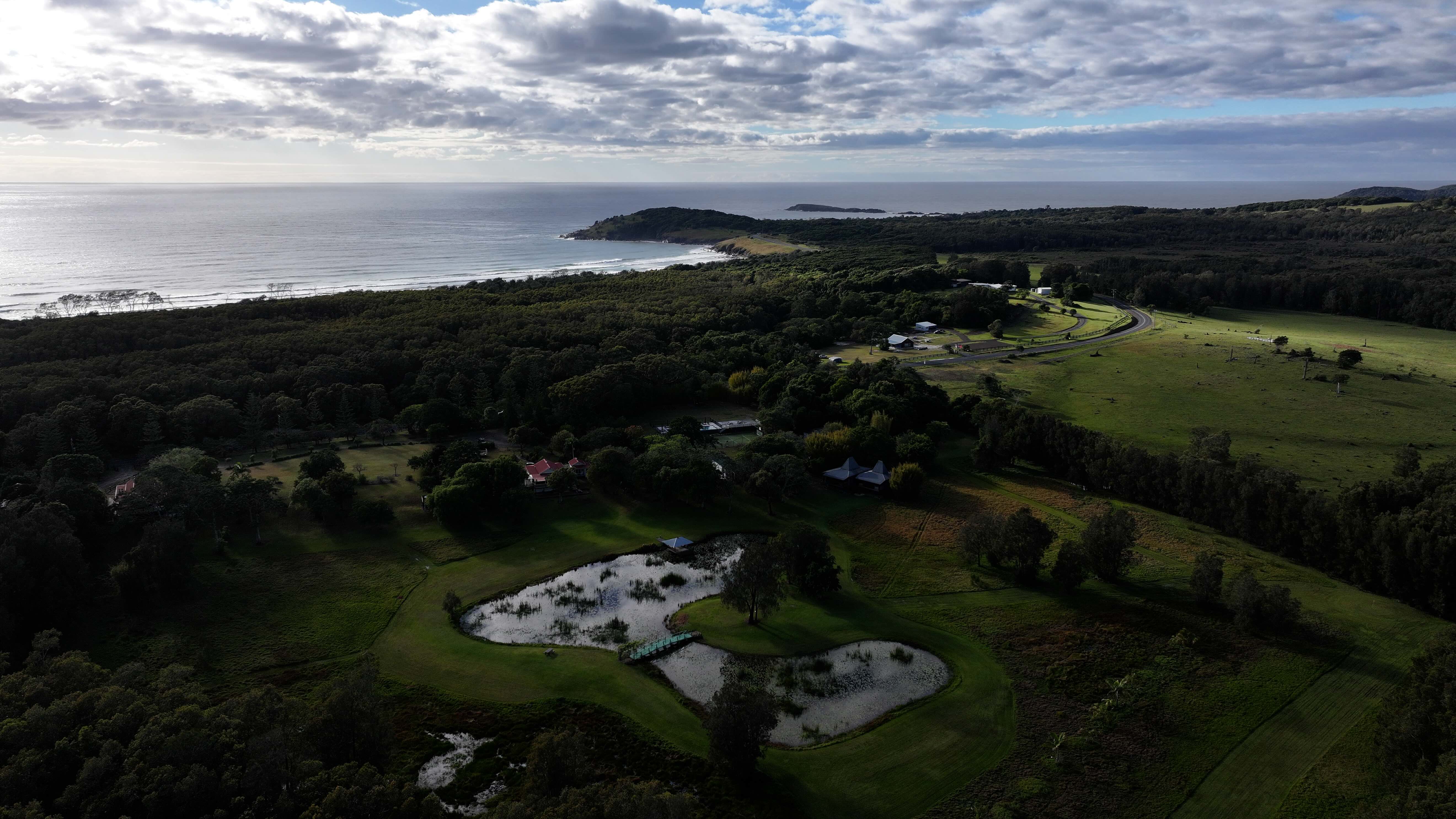 A drone image of Crescent Head on NSW North Coast