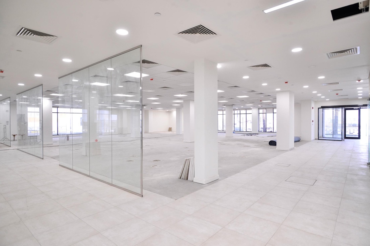 Finishing works and internal fitout — SNB Tier IV Data and Archive Center, King Abdullah Economic City, Saudi Arabia. Delivered by OCC Weavers.