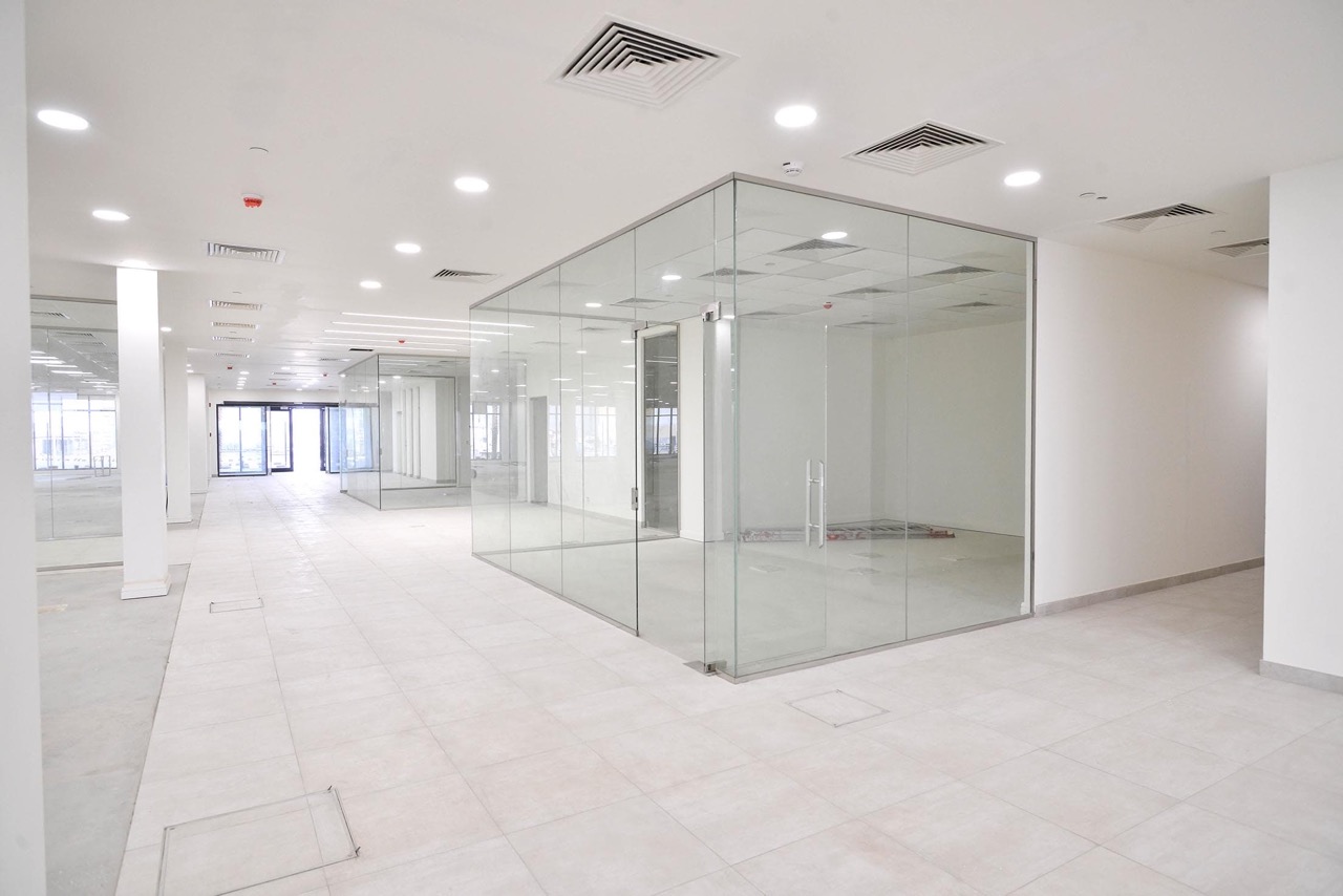 Data centre campus aerial view — SNB Tier IV Data and Archive Center, King Abdullah Economic City, Saudi Arabia. Delivered by OCC Weavers.