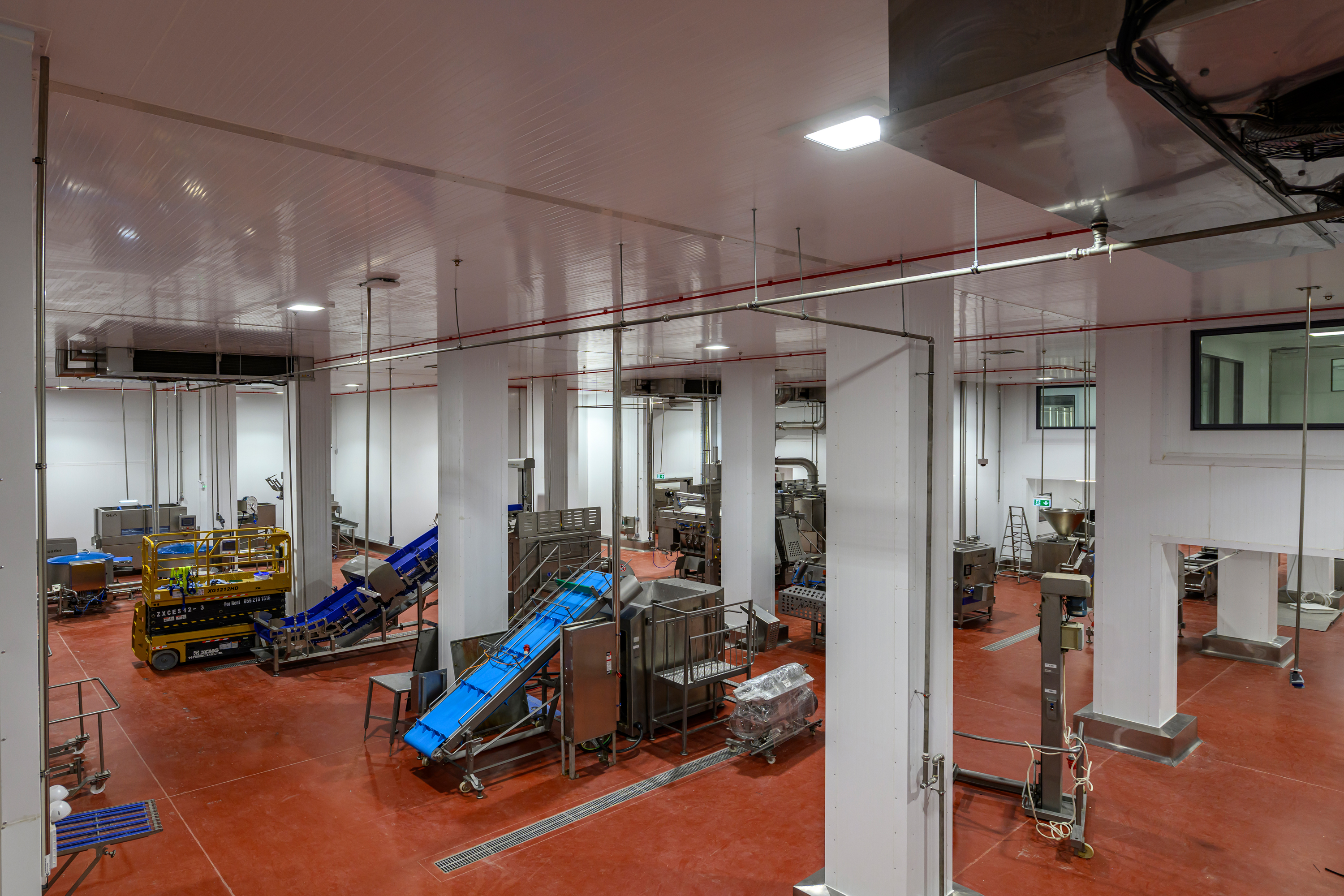 Industrial facility ancillary buildings — Premier Food Factory II, Riyadh–Al Kharj Road, Saudi Arabia. Delivered by OCC Weavers.