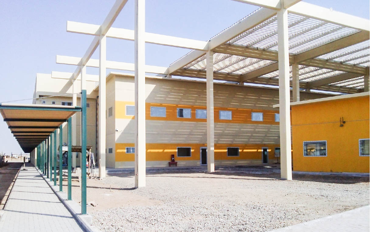 Service buildings construction — Sanofi Aventis Production Plant, KAEC, Saudi Arabia. Delivered by OCC Weavers.
