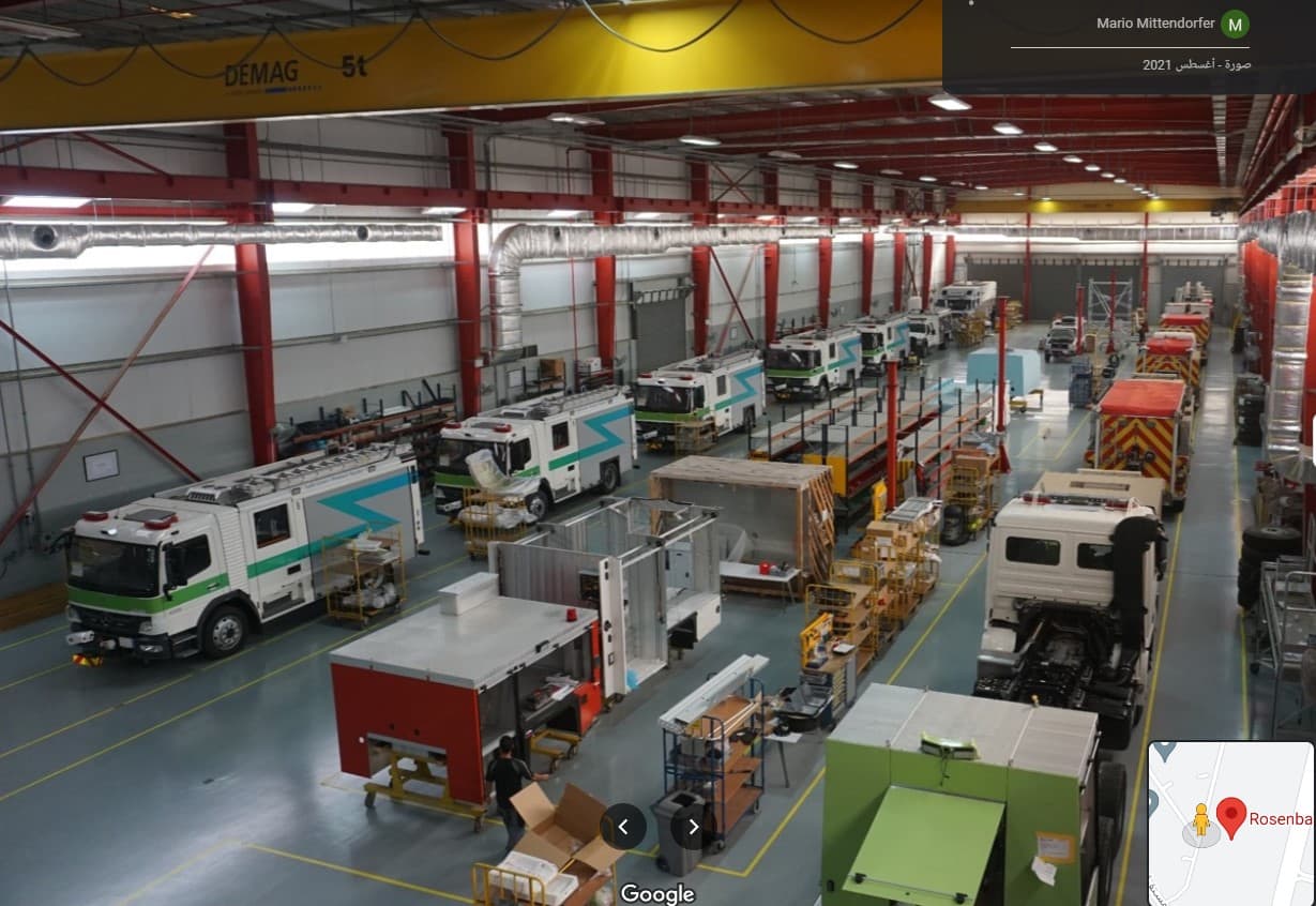 Loading bays and external works — Rosenbauer Fire Truck Factory, KAEC, Saudi Arabia. Delivered by OCC Weavers.