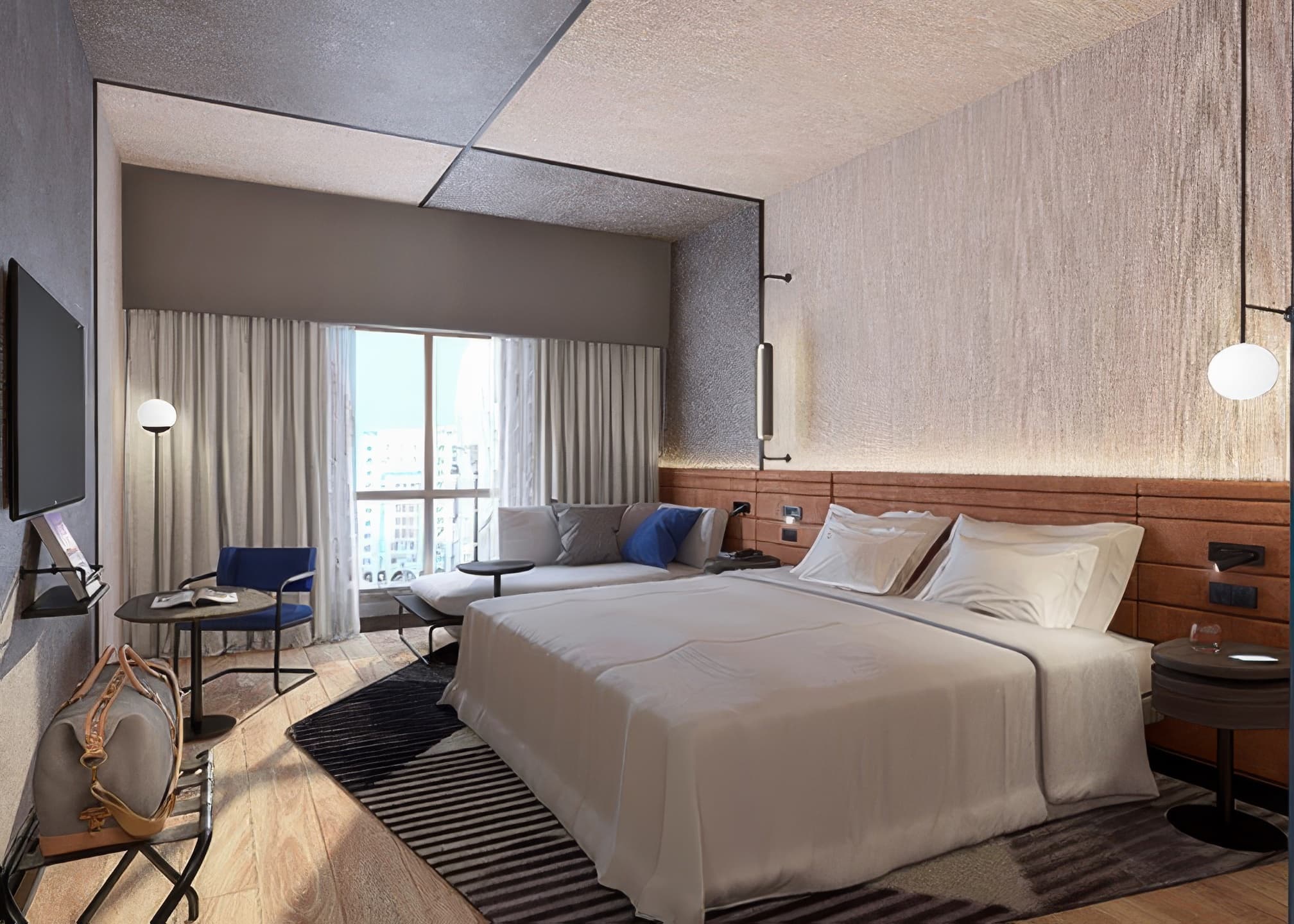 Completed hotel building exterior — Novotel Hotel, Almadina Almonawara, Saudi Arabia. Delivered by OCC Weavers.