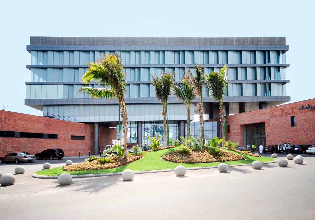 Red Sea Gateway Port Terminal — administrative headquarters, customs facilities and port infrastructure, Jeddah Islamic Port, Saudi Arabia. Delivered by OCC Weavers.