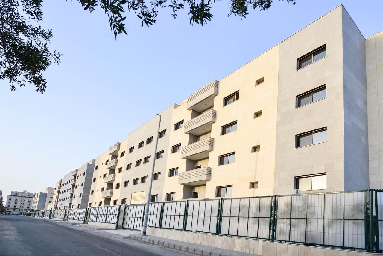 Construction of Al Rabwah Complex — residential buildings with service block, Jeddah, Saudi Arabia. Delivered by OCC Weavers.