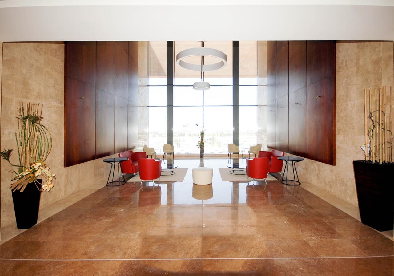 Completed villa complex and landscaping — Mukhmal II Tower, Jeddah, Saudi Arabia. Delivered by OCC Weavers.
