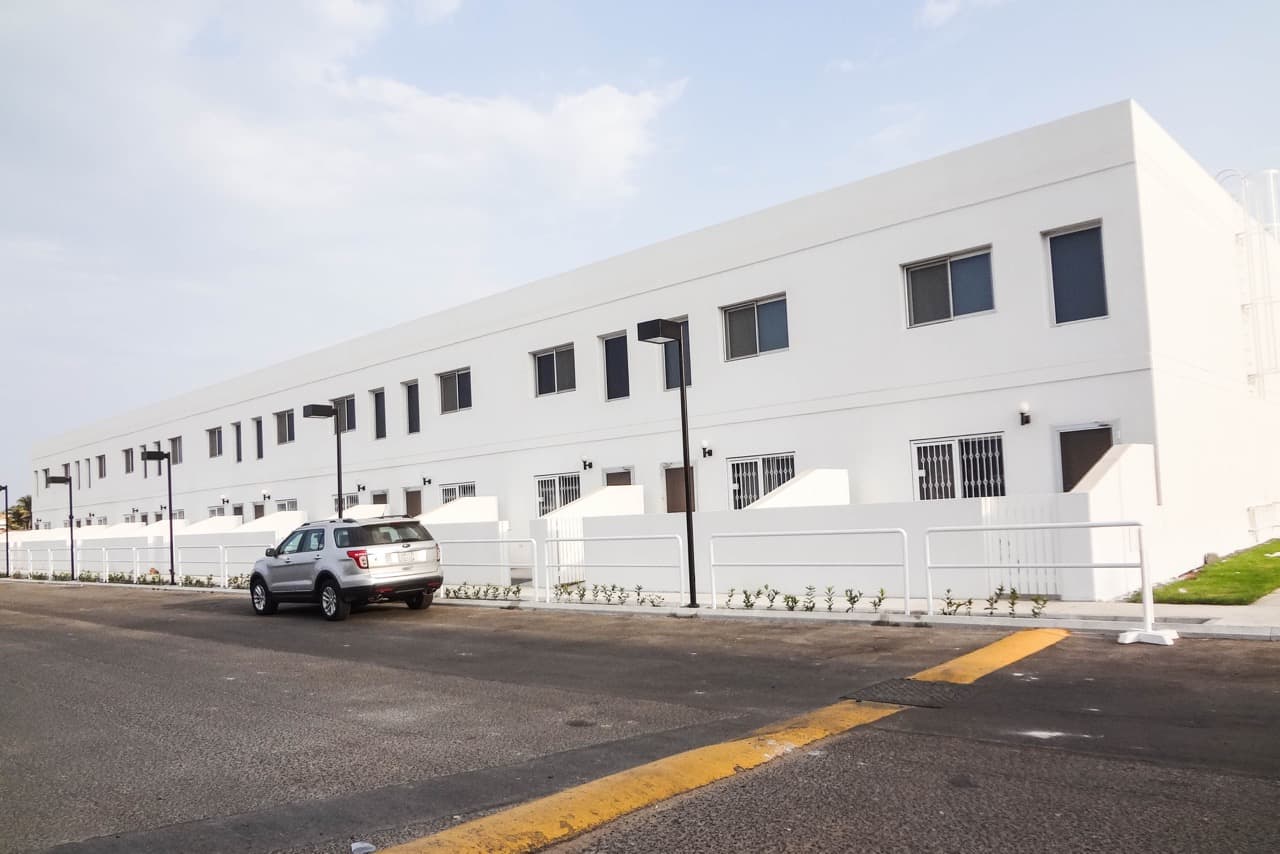 Site development and landscaping — Raytheon Compound, Jeddah, Saudi Arabia. Delivered by OCC Weavers.