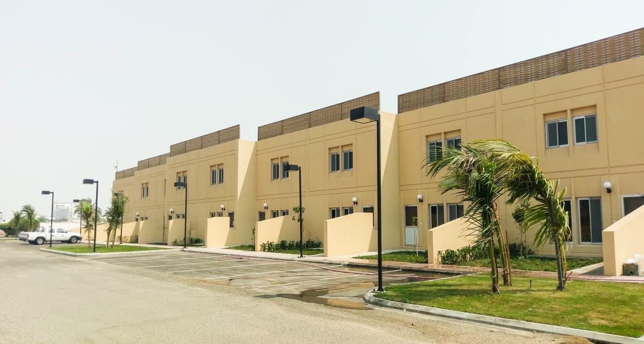 Compound exterior and architectural works — Raytheon Complex, Jeddah, Saudi Arabia. Delivered by OCC Weavers.