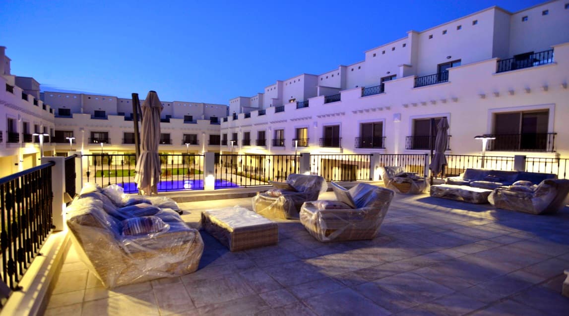 Swimming pools and recreational facilities — Al Mukhmal Compound, Jeddah, Saudi Arabia. Delivered by OCC Weavers.