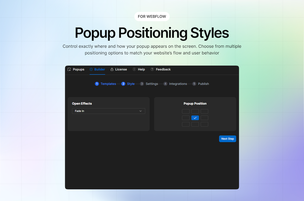 Webflow Popup Builder App Screenshot Four