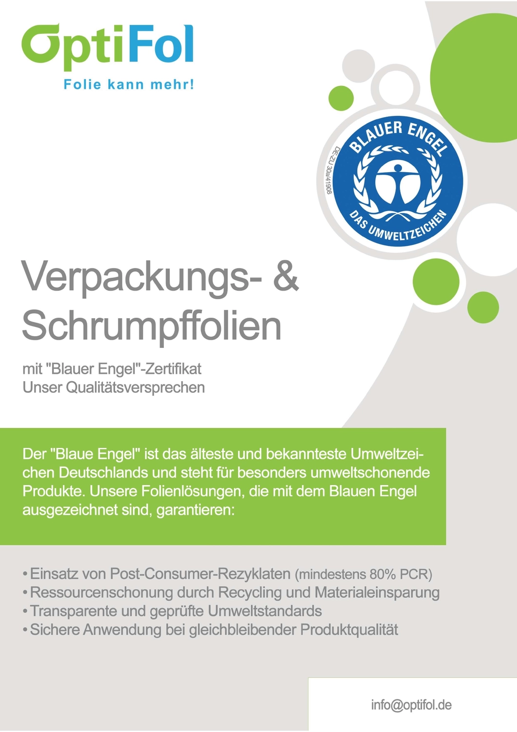 Flyer & Broschüren von Optifol folie kann mehr