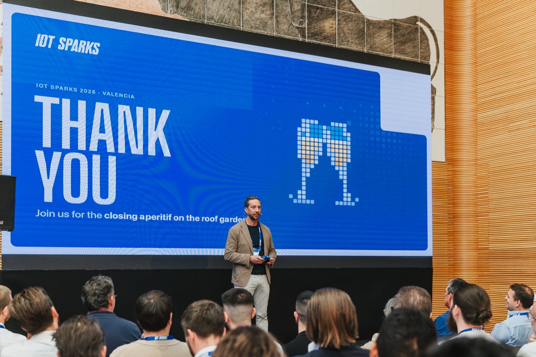 Closing session of IoT Sparks 2026 with the thank you slide