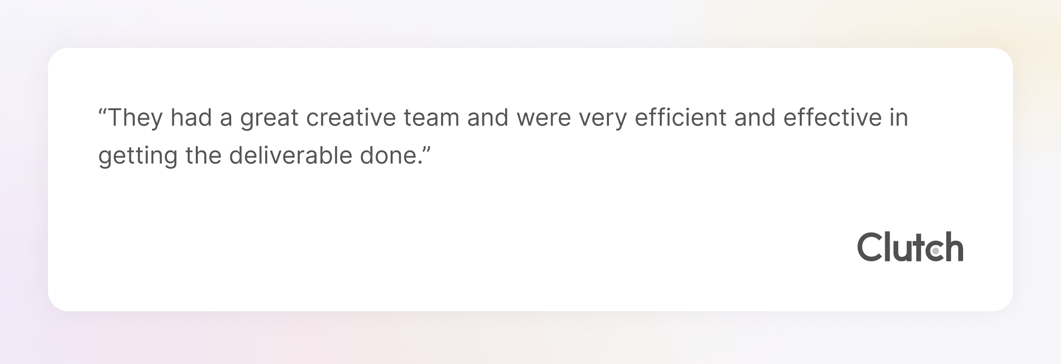Sparkhouse rating on Clutch